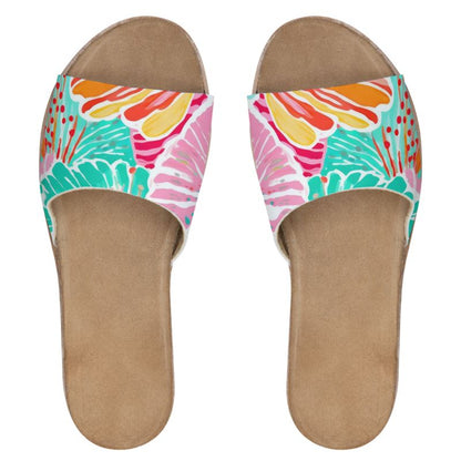 Reely Salty Women's Leather Sliders